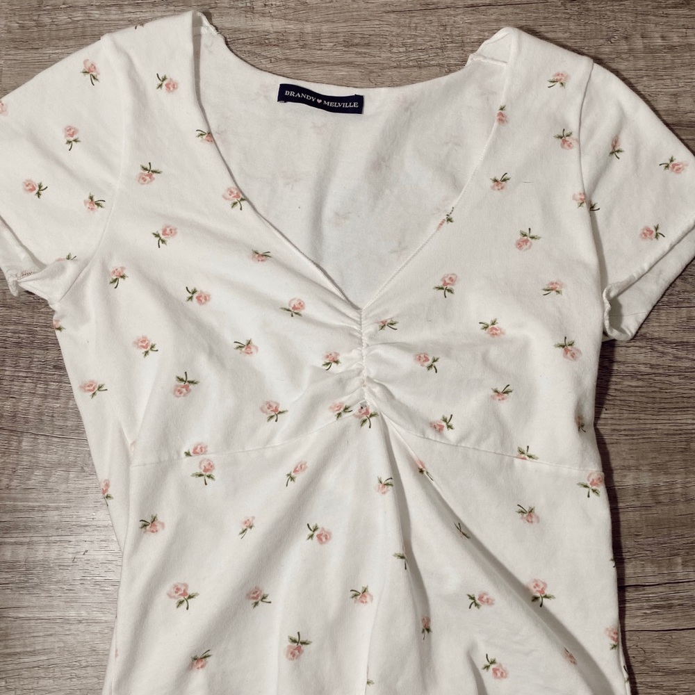 brandy melville floral gina top